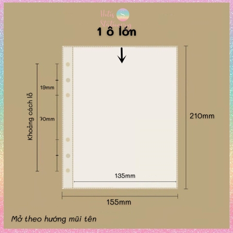 [HOTIS] Sheet meet Bìa lỗ A5 6 lỗ trong suốt đựng hình, sưu tầm card