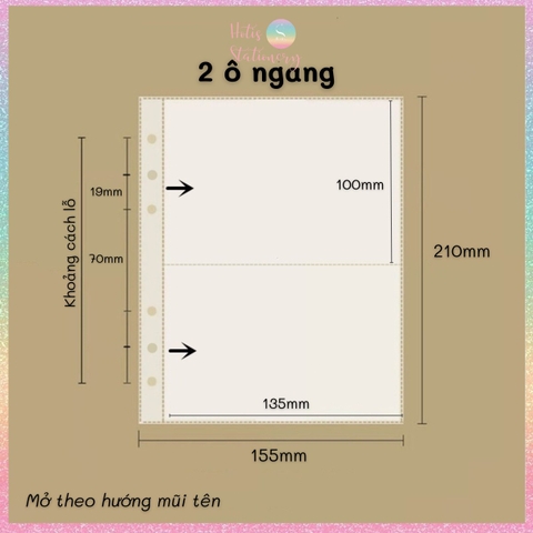 [HOTIS] Sheet meet Bìa lỗ A5 6 lỗ trong suốt đựng hình, sưu tầm card