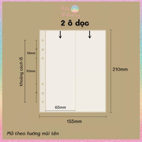 [HOTIS] Sheet meet Bìa lỗ A5 6 lỗ trong suốt đựng hình, sưu tầm card