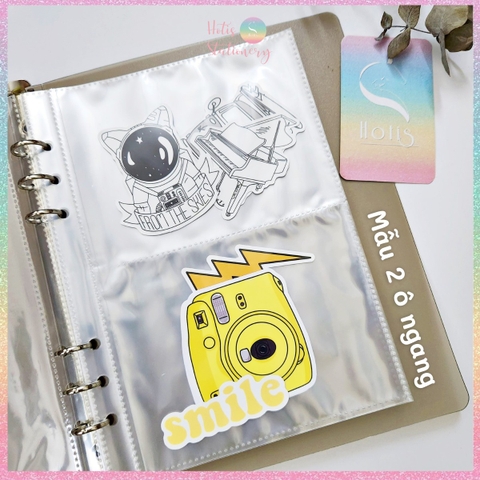 [HOTIS] Sheet meet Bìa lỗ A5 6 lỗ trong suốt đựng hình, sưu tầm card
