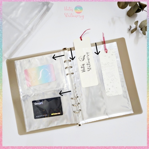 [HOTIS] Sheet meet Bìa lỗ A5 6 lỗ trong suốt đựng hình, sưu tầm card