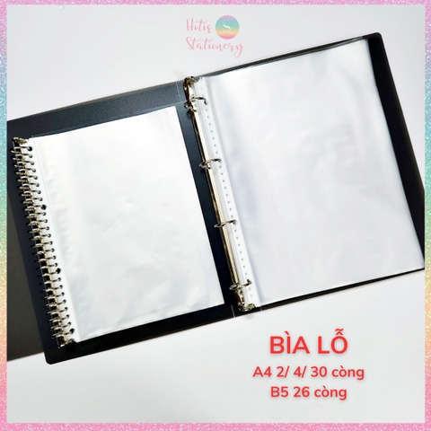 [HOTIS] Set 20 Bìa lá lỗ rời trong suốt KW-triO gắn bìa còng binder A4/ B5 - Không bao gồm bìa cứng