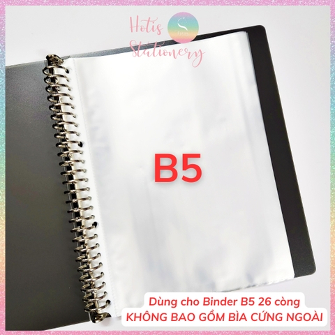 [HOTIS] Set 20 Bìa lá lỗ rời trong suốt KW-triO gắn bìa còng binder A4/ B5 - Không bao gồm bìa cứng