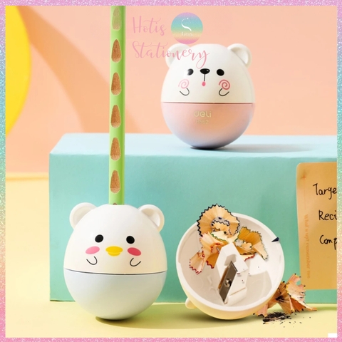 [HOTIS] Gọt bút chì mini Deli chuốt chì hình thú dễ thương lưỡi dao sắc bén nhỏ gọn cho học sinh văn phòng đồ dùng học tập