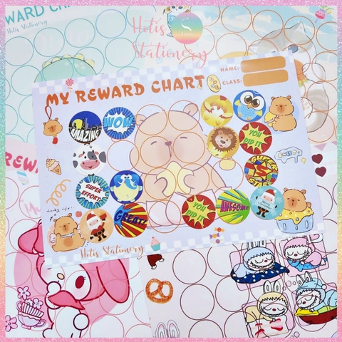 [HOTIS] Sticker Cuộn 500 Nhãn Dán Khen Thưởng Học Sinh - Tạo Động Lực, Kích Thích Học Tập, Phù Hợp Giáo Viên & Phụ Huynh