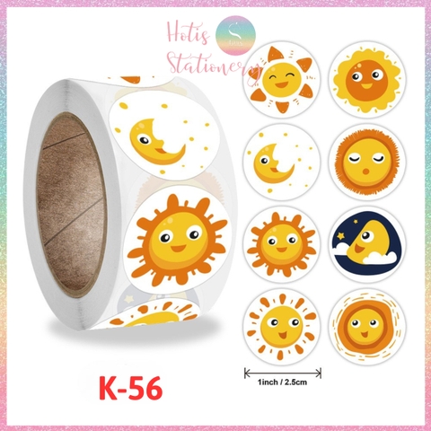 [HOTIS] Sticker Cuộn 500 Nhãn Dán Khen Thưởng Học Sinh - Tạo Động Lực, Kích Thích Học Tập, Phù Hợp Giáo Viên & Phụ Huynh