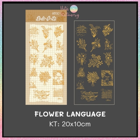 [HOTIS] Twinkle sticker vintage, nhãn dán ánh vàng lấp lánh, phong cách cổ điển