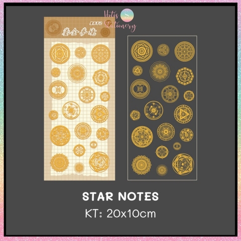 [HOTIS] Twinkle sticker vintage, nhãn dán ánh vàng lấp lánh, phong cách cổ điển