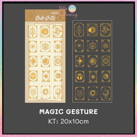 [HOTIS] Twinkle sticker vintage, nhãn dán ánh vàng lấp lánh, phong cách cổ điển