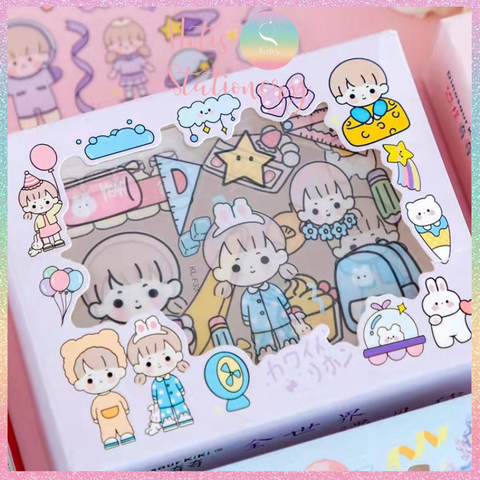 [HOTIS] Hộp 10 tờ Sticker Anime Nhật Hàn Trung trang trí sổ