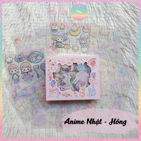 [HOTIS] Hộp 10 tờ Sticker Anime Nhật Hàn Trung trang trí sổ