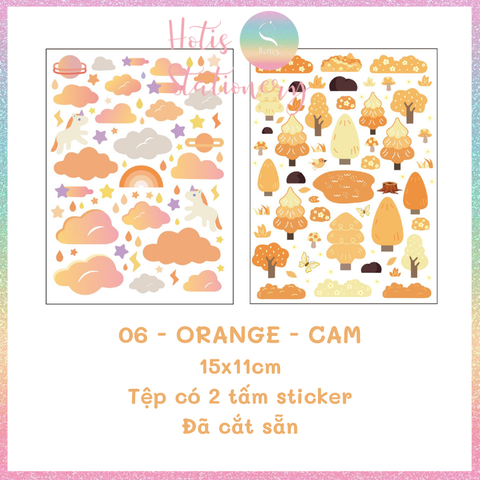 [HOTIS] Sticker cây cỏ, đám mây Cloud Word trang trí card, toploader Hàn Quốc