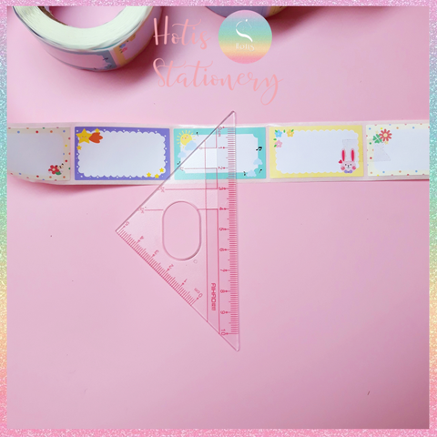 [HOTIS] Cuộn 200-300 tem dán sticker nhãn ghi tên dán sách vở, chai lọ, hộp nhựa