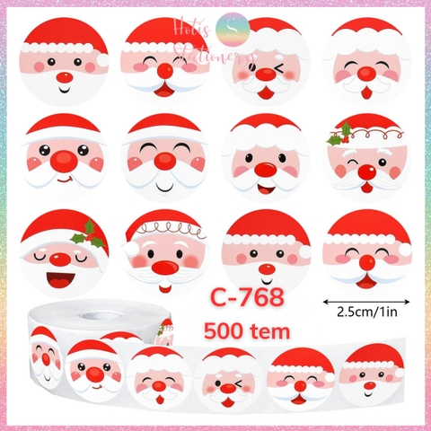 [HOTIS] 49 MẪU - Sticker nhãn dán Giáng Sinh Noel niêm phong trang trí hộp quà