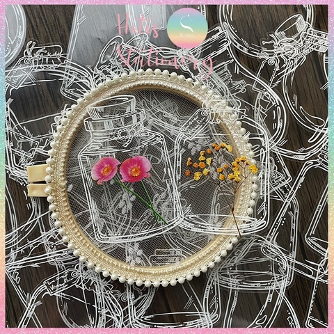 [HOTIS] [MIX MẪU] Sticker chai lọ trong suốt trang trí sổ vintage retro