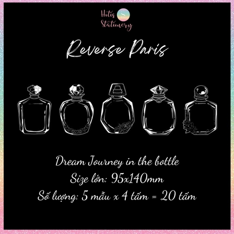 [HOTIS] [MIX MẪU] Sticker chai lọ trong suốt trang trí sổ vintage retro