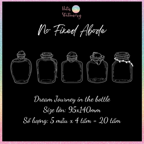 [HOTIS] [MIX MẪU] Sticker chai lọ trong suốt trang trí sổ vintage retro