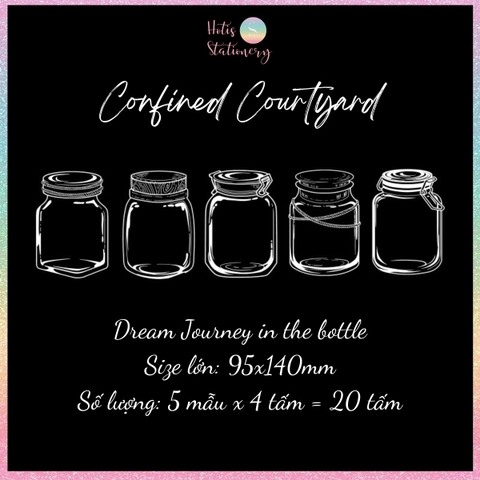 [HOTIS] [MIX MẪU] Sticker chai lọ trong suốt trang trí sổ vintage retro