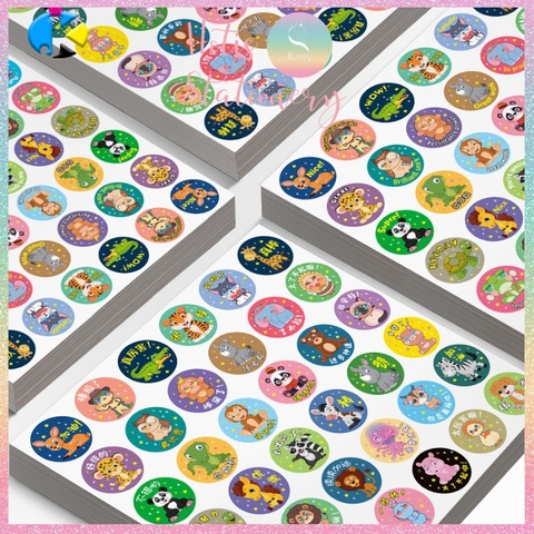 [HOTIS] Sticker khen thưởng Tiếng Anh/ Trung, tem dán thưởng khen ngợi học sinh tiểu học