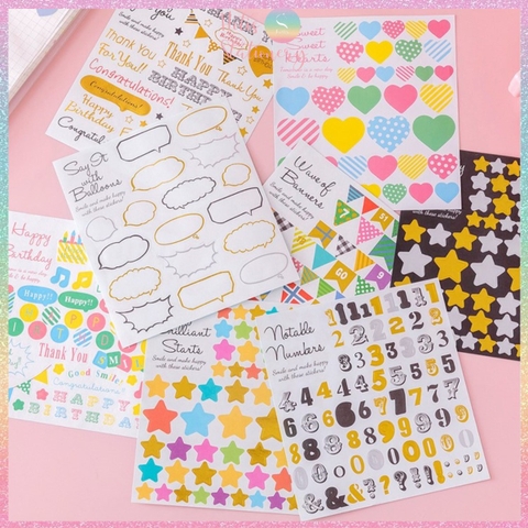 [HOTIS] Sticker nhãn dán chống nước cute phong cách Hàn Quốc