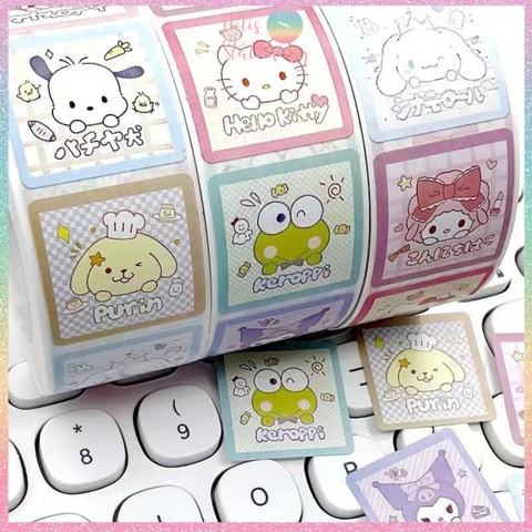 [HOTIS] 500 sticker hình dán hoạt hình Sanrio Star Dew siêu cute trang trí sổ, bàn học, niêm phong túi
