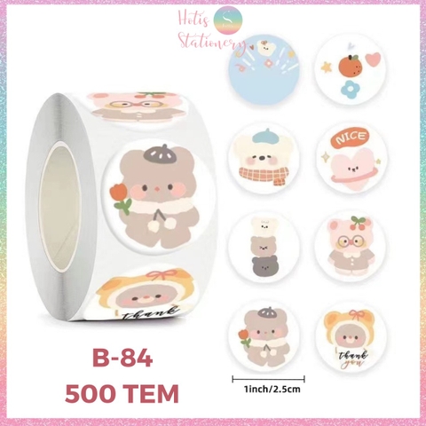 [HOTIS] 500 sticker hình dán hoạt hình Sanrio Star Dew siêu cute trang trí sổ, bàn học, niêm phong túi