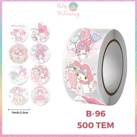 [HOTIS] 500 sticker hình dán hoạt hình Sanrio Star Dew siêu cute trang trí sổ, bàn học, niêm phong túi