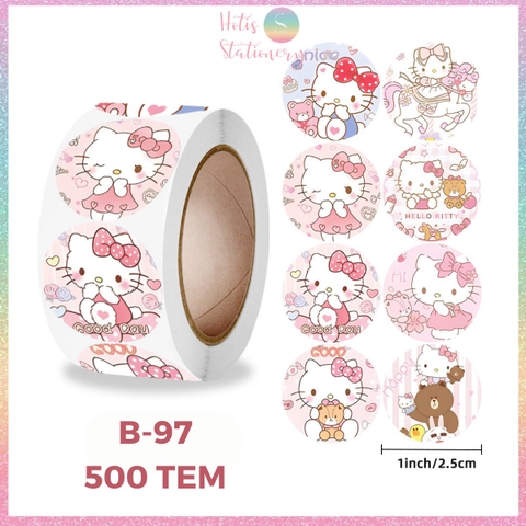 [HOTIS] 500 sticker hình dán hoạt hình Sanrio Star Dew siêu cute trang trí sổ, bàn học, niêm phong túi
