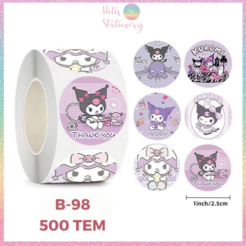 [HOTIS] 500 sticker hình dán hoạt hình Sanrio Star Dew siêu cute trang trí sổ, bàn học, niêm phong túi