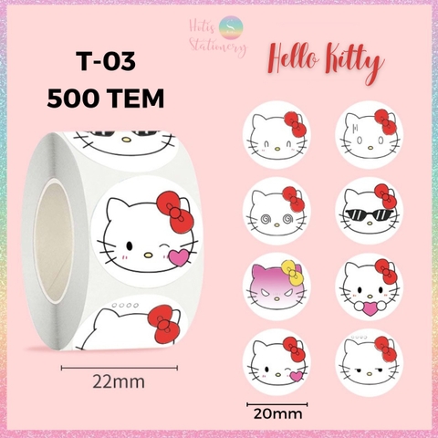 [HOTIS] 500 sticker hình dán hoạt hình Sanrio Star Dew siêu cute trang trí sổ, bàn học, niêm phong túi