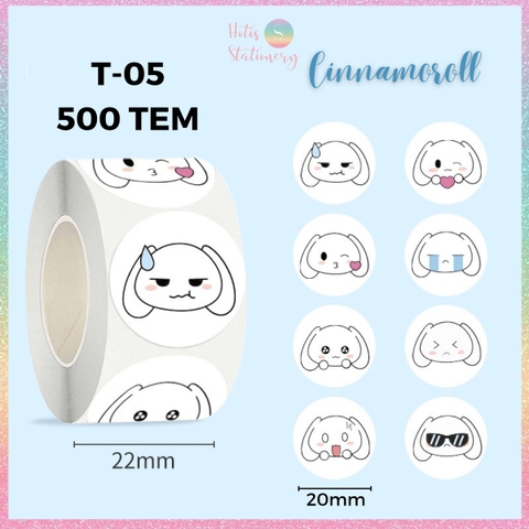 [HOTIS] 500 sticker hình dán hoạt hình Sanrio Star Dew siêu cute trang trí sổ, bàn học, niêm phong túi