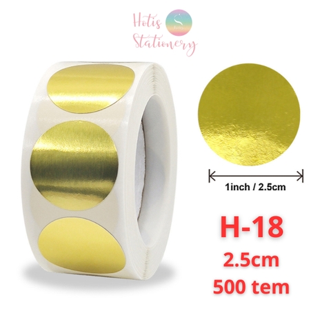 [HOTIS] 50 mẫu - Cuộn 500 tem dán sticker ngôi sao, trái tim, hình tròn lấp lánh dán trang trí hộp quà