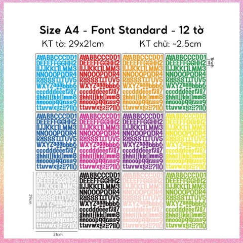 [HOTIS] Sticker chữ cái Tiếng Anh alphabet dán trang trí sổ tay, thiệp chúc