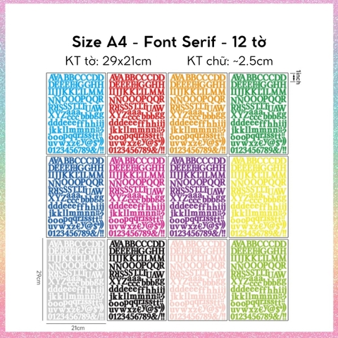 [HOTIS] Sticker chữ cái Tiếng Anh alphabet dán trang trí sổ tay, thiệp chúc