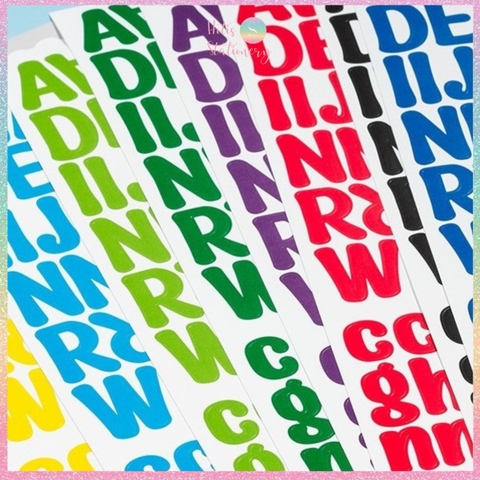 [HOTIS] Sticker chữ cái Tiếng Anh alphabet dán trang trí sổ tay, thiệp chúc