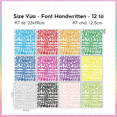 [HOTIS] Sticker chữ cái Tiếng Anh alphabet dán trang trí sổ tay, thiệp chúc
