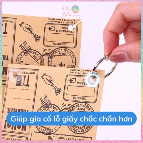 [HOTIS] Hộp 250 miếng Sticker dán lỗ KW-triO QT-01 nhãn tròn dán lỗ sticker vá lỗ cho giấy sổ còng planner