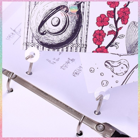 [HOTIS] Hộp 250 miếng Sticker dán lỗ KW-triO QT-01 nhãn tròn dán lỗ sticker vá lỗ cho giấy sổ còng planner