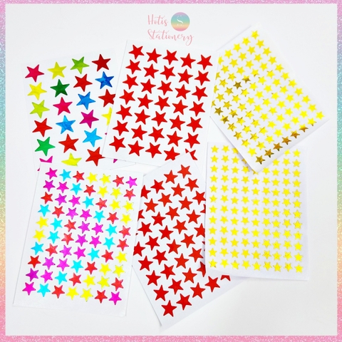 [HOTIS] Set 20 tờ Sticker ngôi sao nhiều màu sắc sticker khen thưởng học sinh tiểu học