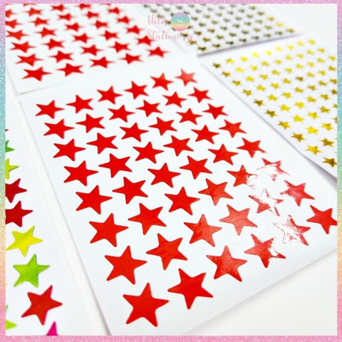 [HOTIS] Set 20 tờ Sticker ngôi sao nhiều màu sắc sticker khen thưởng học sinh tiểu học