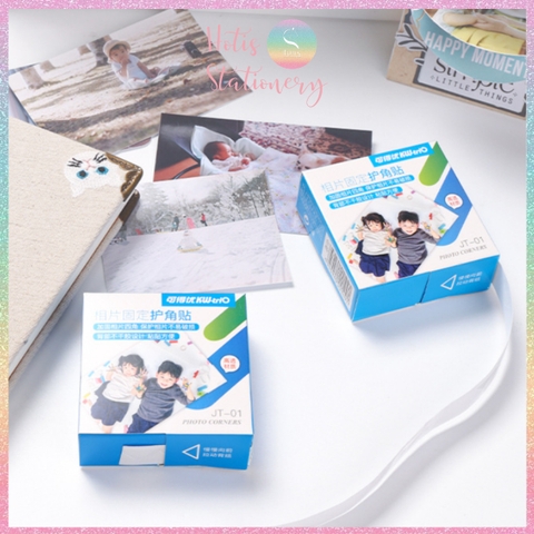 [HOTIS] Sticker dán góc ảnh Photo Corners KW-triO JT-01 miếng dán bảo vệ góc ảnh - Hộp 250 miếng