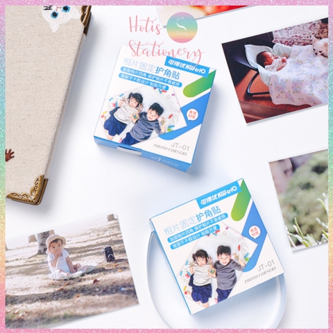 [HOTIS] Sticker dán góc ảnh Photo Corners KW-triO JT-01 miếng dán bảo vệ góc ảnh - Hộp 250 miếng