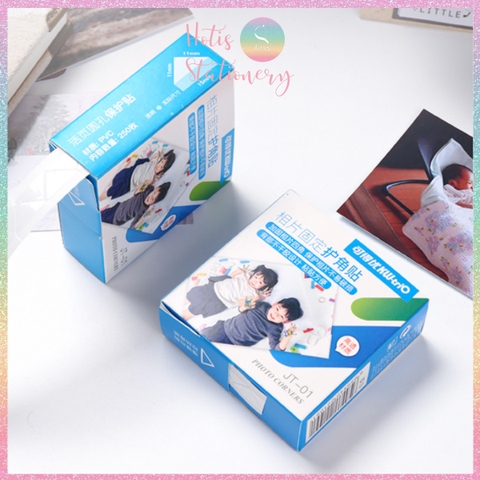 [HOTIS] Sticker dán góc ảnh Photo Corners KW-triO JT-01 miếng dán bảo vệ góc ảnh - Hộp 250 miếng