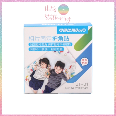 [HOTIS] Sticker dán góc ảnh Photo Corners KW-triO JT-01 miếng dán bảo vệ góc ảnh - Hộp 250 miếng