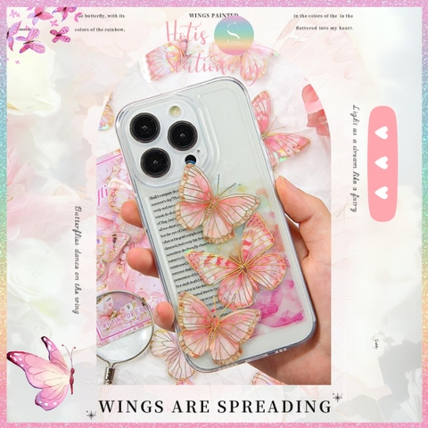 [HOTIS] Set 20 Sticker Bướm Dreamy Butterfly Dance Hologram PET trong suốt chống thấm nước, trang trí sổ tay DIY, làm thiệp