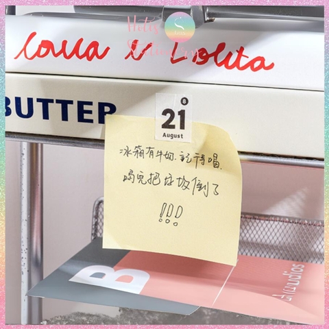 [HOTIS] Set 12 tờ Sticker Daily Notes nhãn dán 365 Ngày trang trí planner, bullet journal