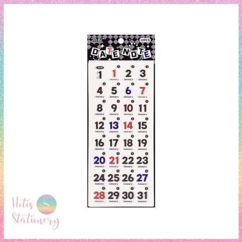 [HOTIS] Set 12 tờ Sticker Daily Notes nhãn dán 365 Ngày trang trí planner, bullet journal