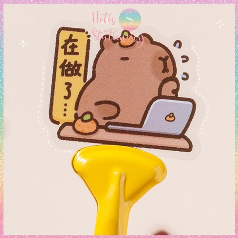 [HOTIS] Set 50 Sticker Capybara trang trí sổ, không thấm nước, siêu đáng yêu