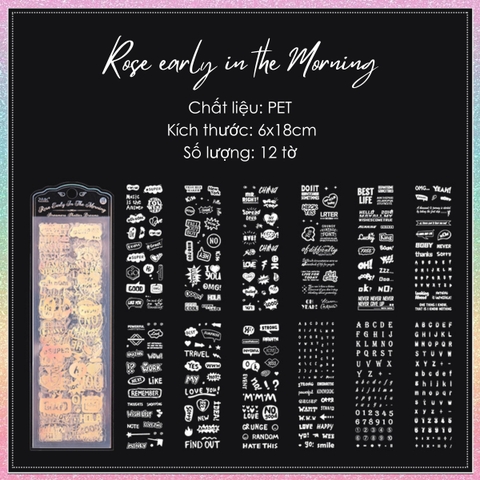 [HOTIS] Set 12 tờ sticker hologram trong suốt Streamer Shatter Dreams trang trí sổ, card idol, dán điện thoại