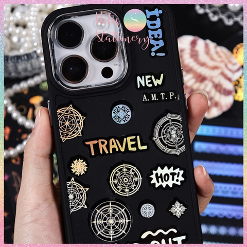 [HOTIS] Set 12 tờ sticker hologram trong suốt Streamer Shatter Dreams trang trí sổ, card idol, dán điện thoại